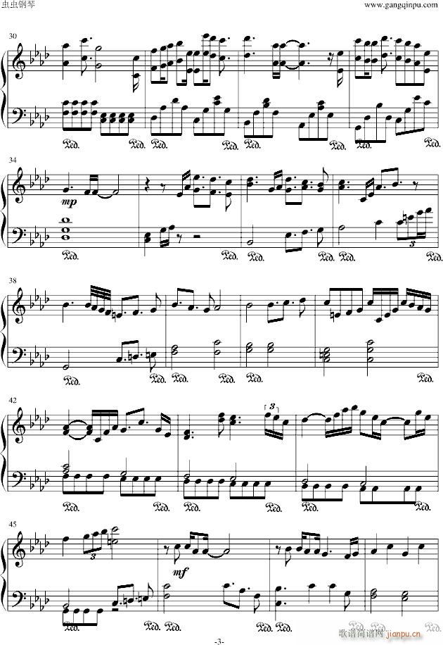 那一道希望之光(钢琴谱)3