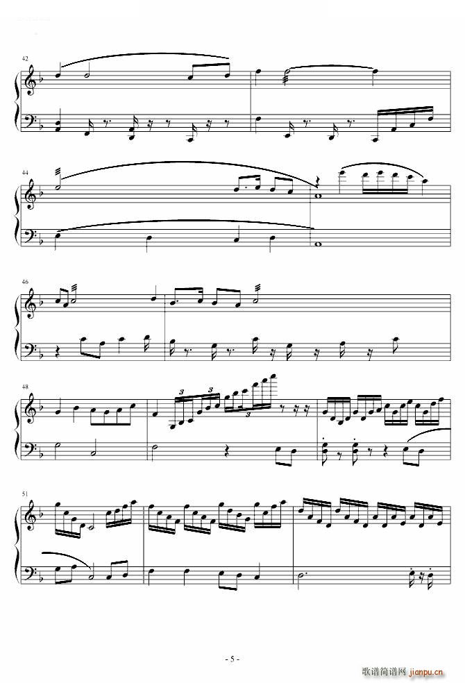 葬花吟 钢琴曲(钢琴谱)5