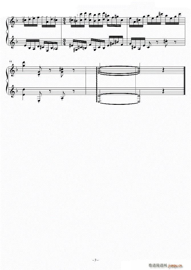 雪景三则 冬日印象(钢琴谱)3