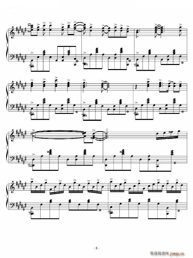 God Knows 凉宫春日的消失(钢琴谱)8