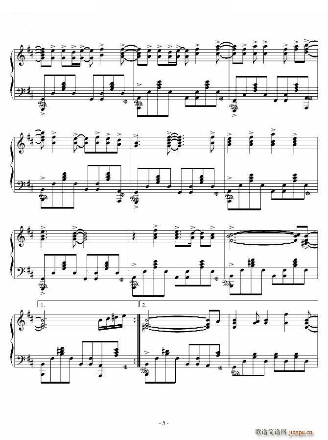 God Knows 凉宫春日的消失(钢琴谱)5