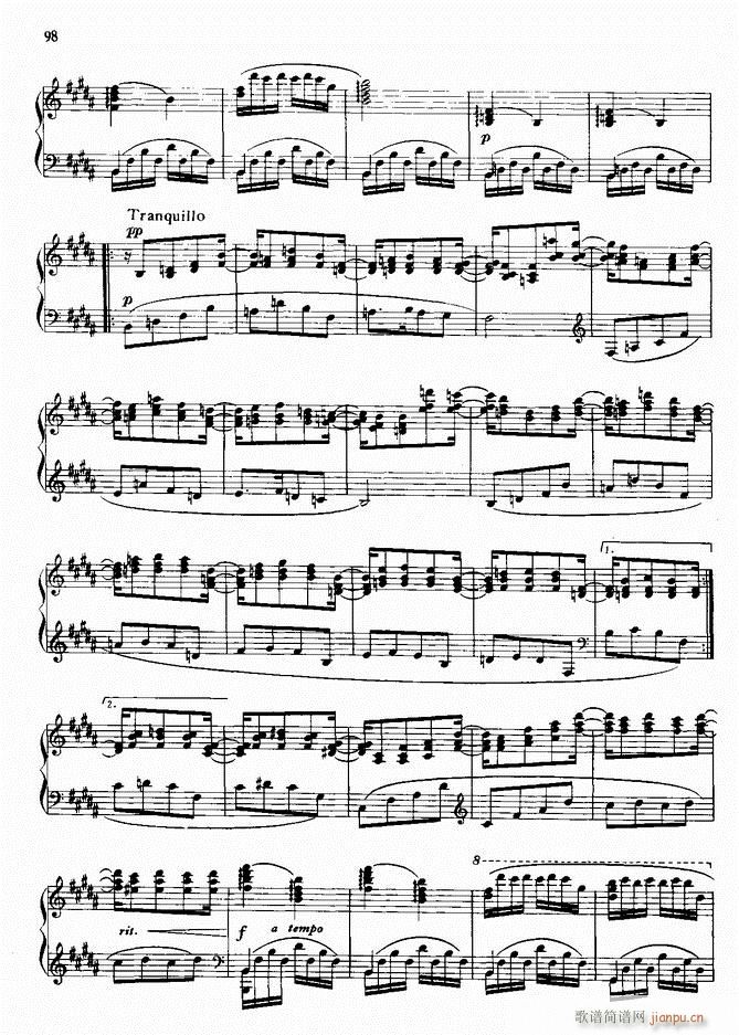 钢琴 舞剧美人鱼选曲四首(钢琴谱)8