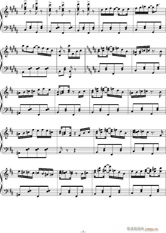 切分音波爾卡(钢琴谱)3