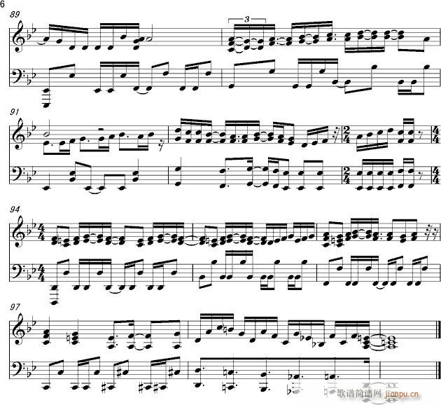 娜娜 约会大作战OP2(钢琴谱)6