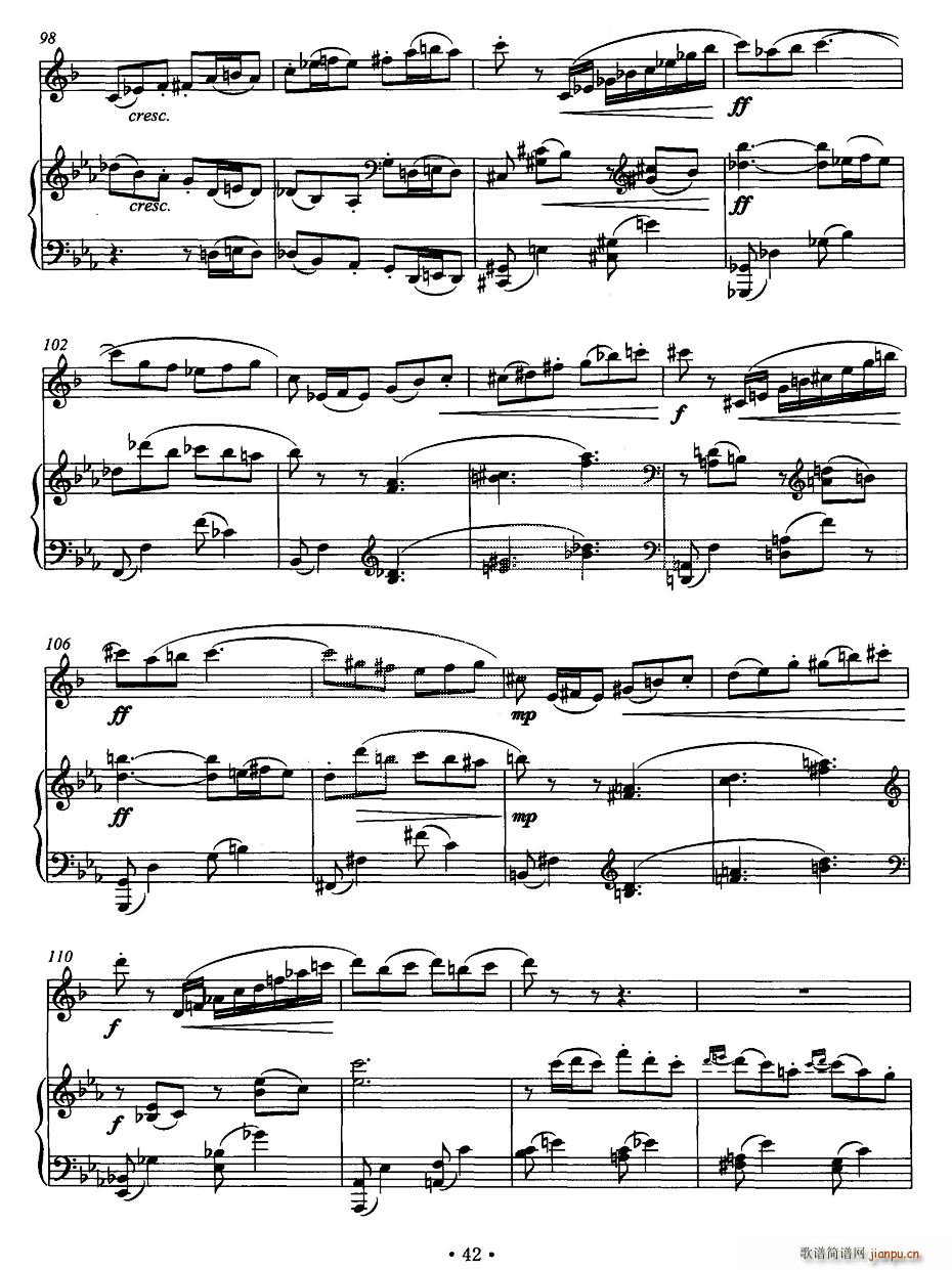 春花之舞 单簧管 钢琴 铜管(钢琴谱)6