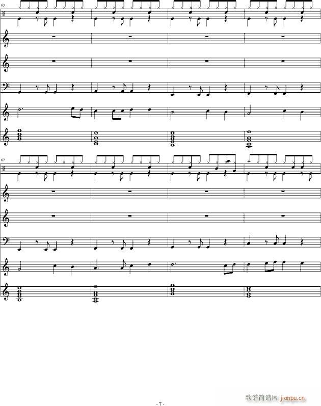 让我们在一起(钢琴谱)7