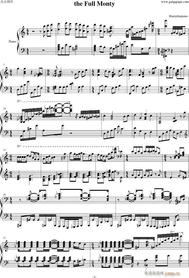 the full monty harrythepiano(钢琴谱)1
