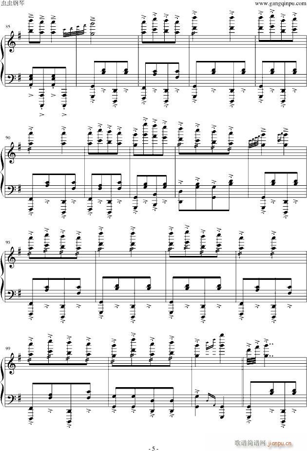 康康舞曲 The can can(钢琴谱)5