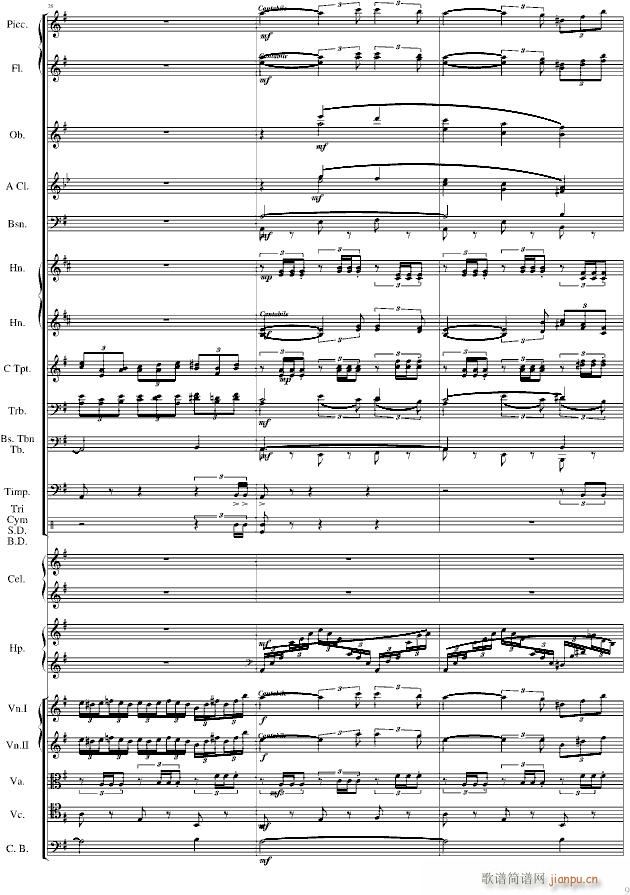 交响版卡农 翱翔在库克山间(钢琴谱)9