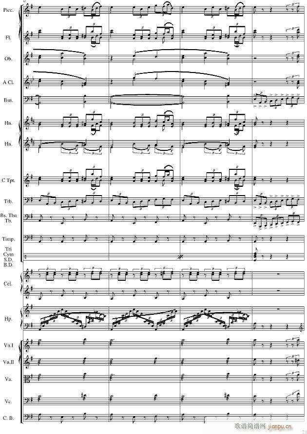 交响版卡农 翱翔在库克山间(钢琴谱)21