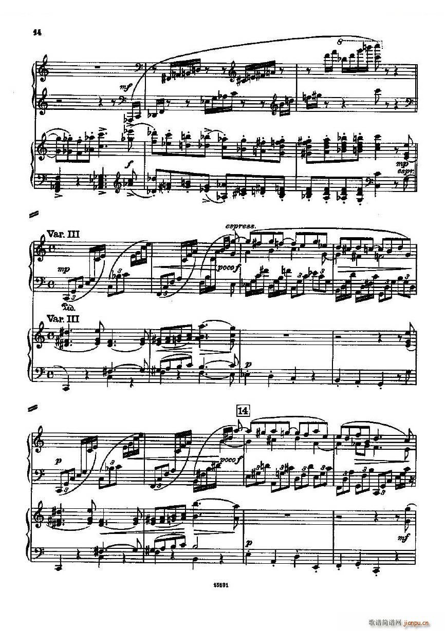 Dohnanyi Variations Nursery Rhyme Op25 一(钢琴谱)14