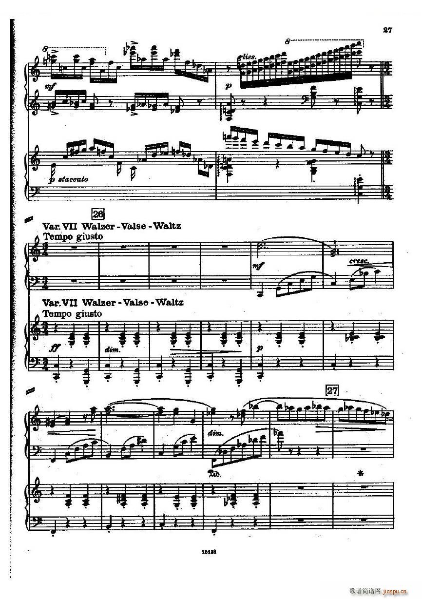 Dohnanyi Variations Nursery Rhyme Op25 一(钢琴谱)27