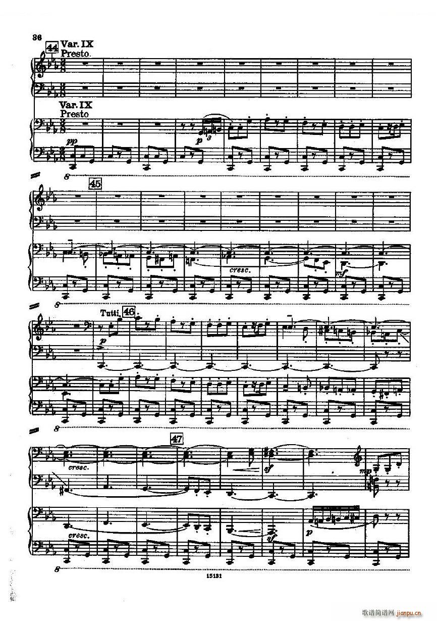 Dohnanyi Variations Nursery Rhyme Op25 一(钢琴谱)36