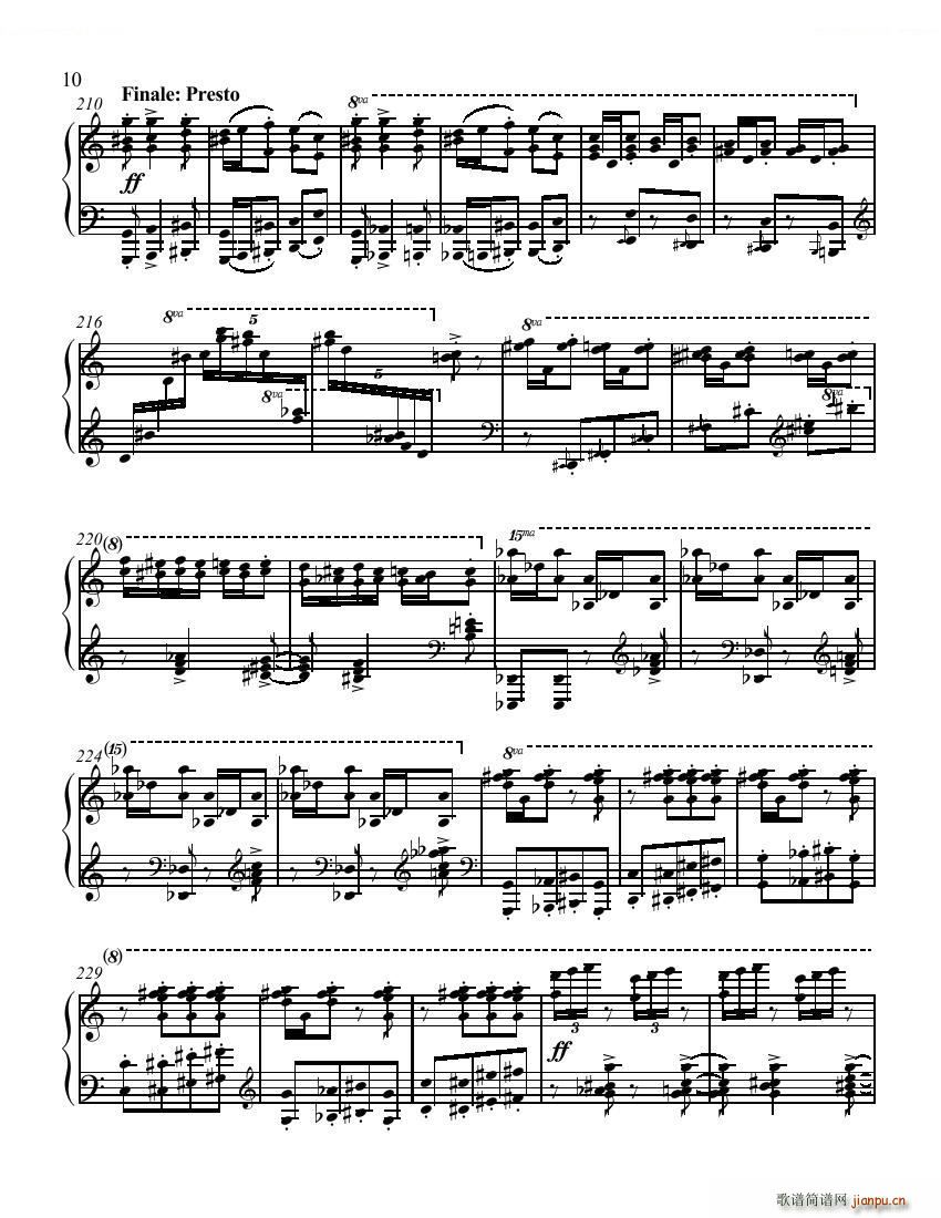 GLIERE LEWENTHAL JENSEN Russian Sailor s Dance(钢琴谱)10