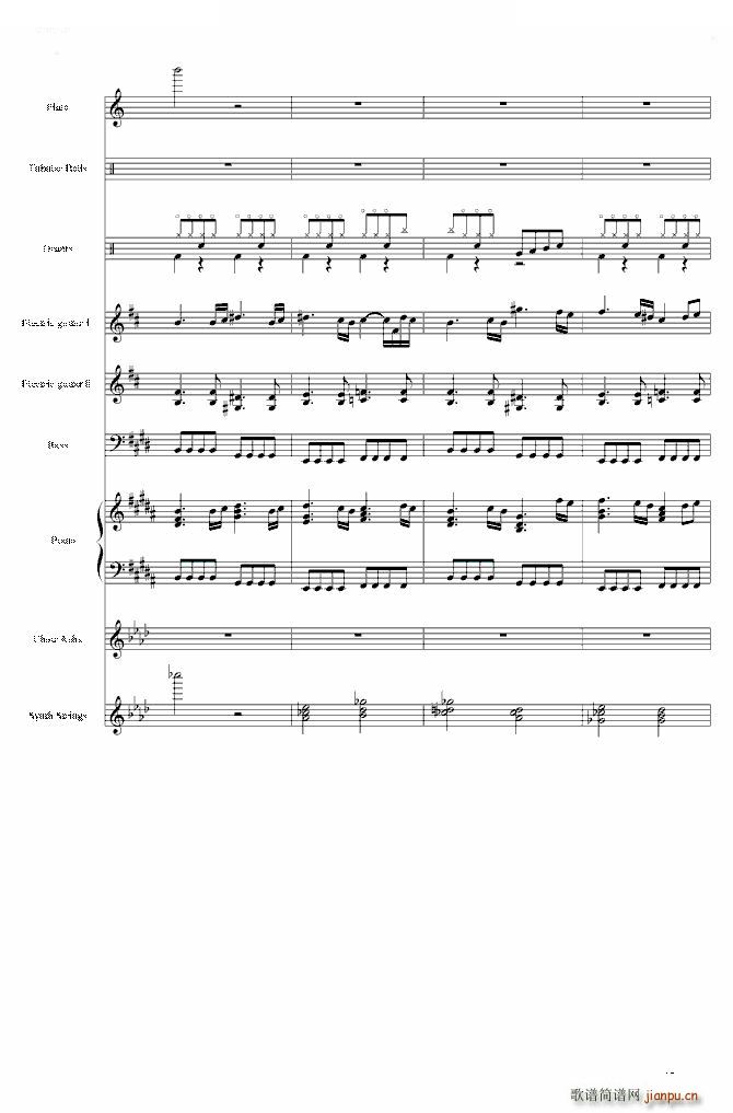 亡灵序曲 the down(钢琴谱)15