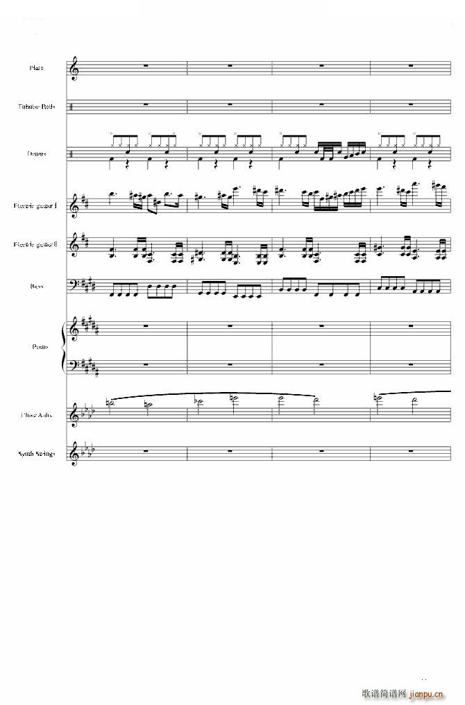 亡灵序曲 the down(钢琴谱)19