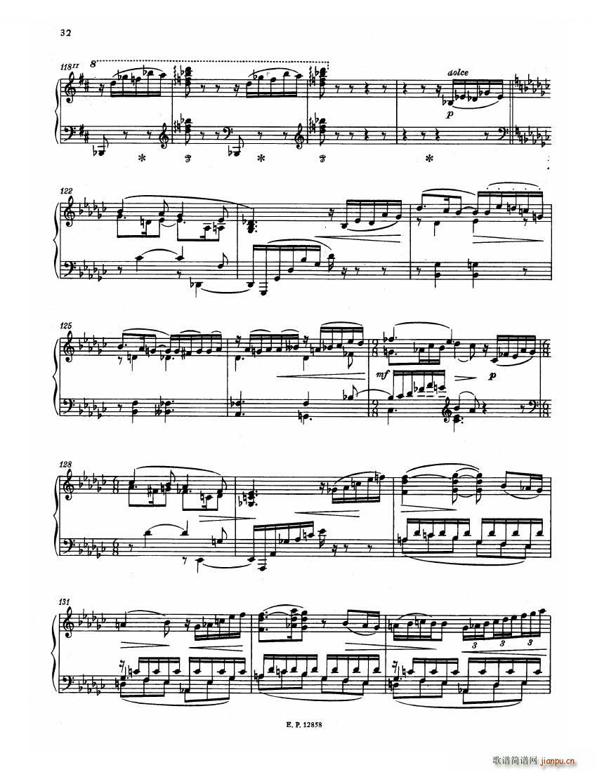 Faure 13 Barcarolle(钢琴谱)34