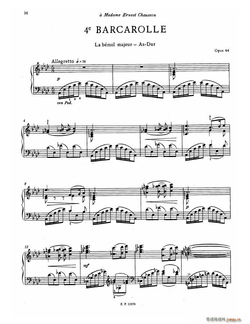 Faure 13 Barcarolle(钢琴谱)38