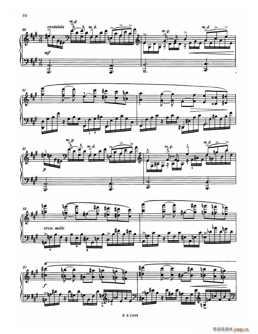 Faure 13 Barcarolle(钢琴谱)52