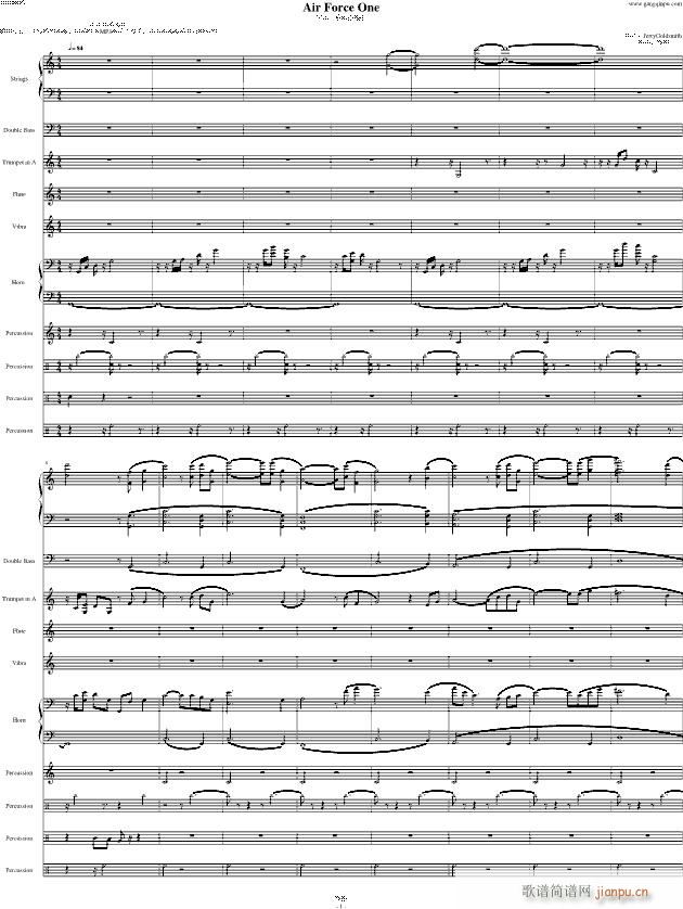 空军一号原声趴谱(钢琴谱)1
