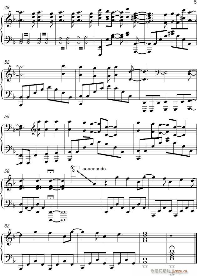 crossing fieid(钢琴谱)5