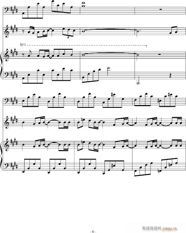 虫儿的翅膀 2013 8 Remix(钢琴谱)6