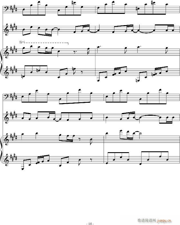 虫儿的翅膀 2013 8 Remix(钢琴谱)13