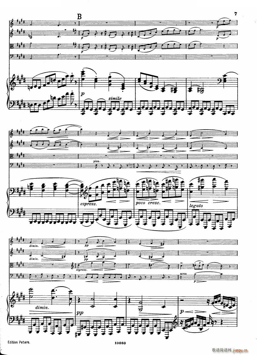 Brahms op 34 Piano Quintet f minor score 一(钢琴谱)6