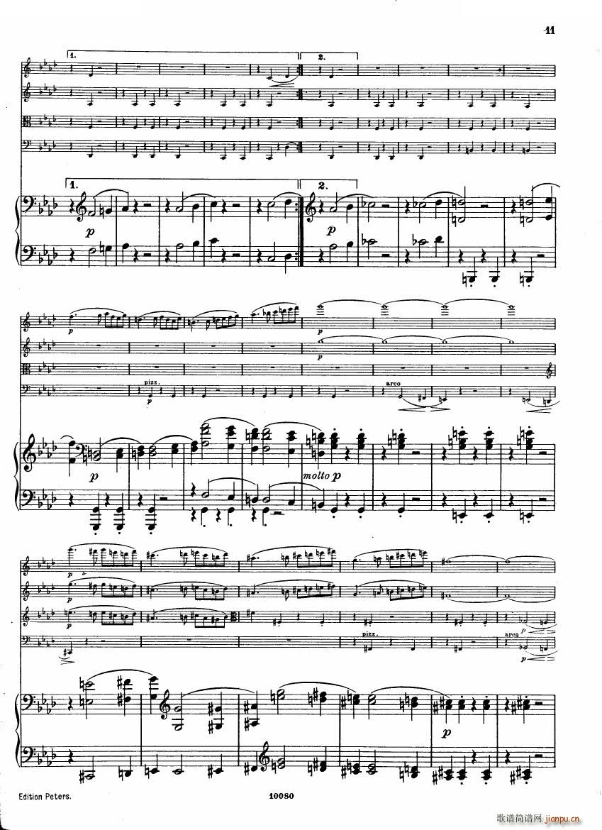 Brahms op 34 Piano Quintet f minor score 一(钢琴谱)10