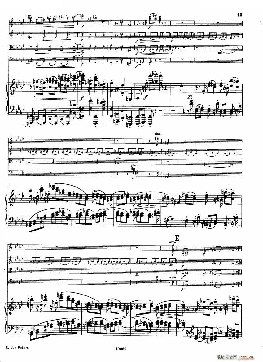 Brahms op 34 Piano Quintet f minor score 一(钢琴谱)11