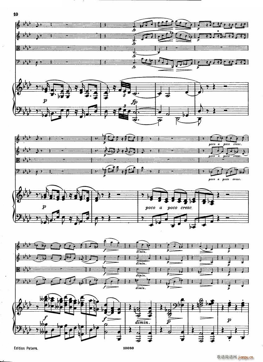 Brahms op 34 Piano Quintet f minor score 一(钢琴谱)9