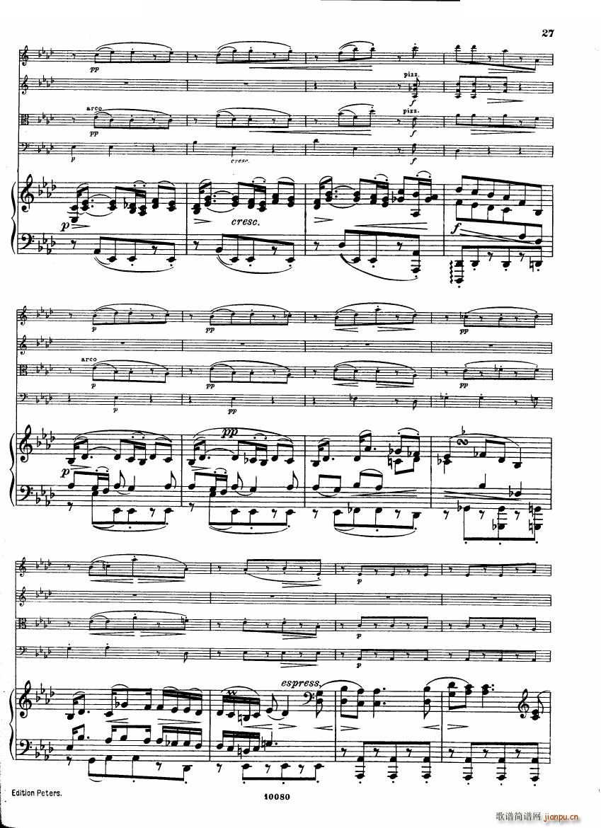 Brahms op 34 Piano Quintet f minor score 一(钢琴谱)26