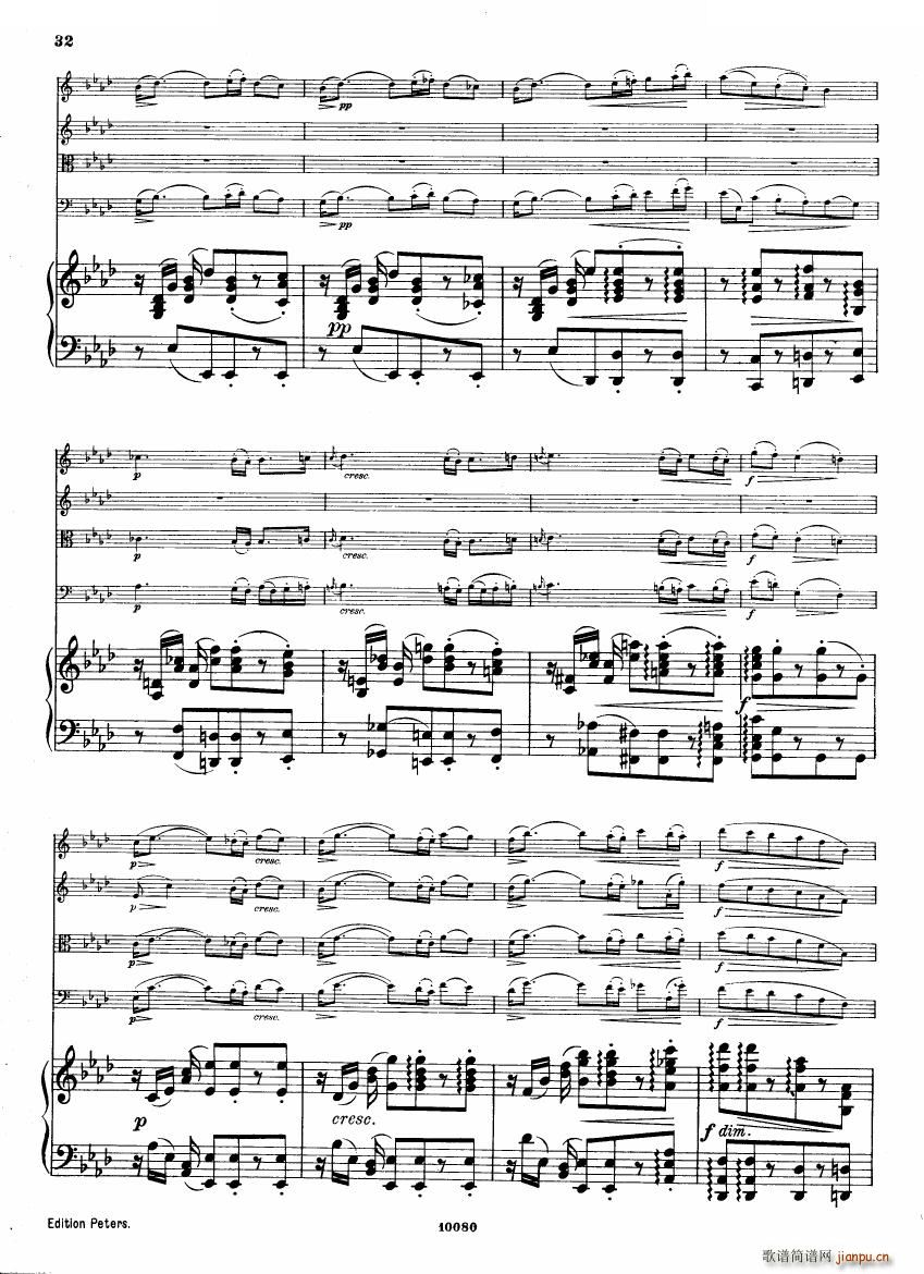 Brahms op 34 Piano Quintet f minor score 一(钢琴谱)31