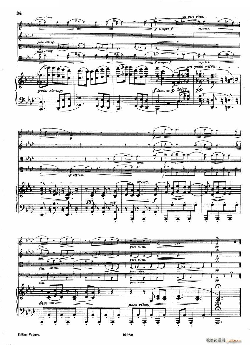 Brahms op 34 Piano Quintet f minor score 一(钢琴谱)33