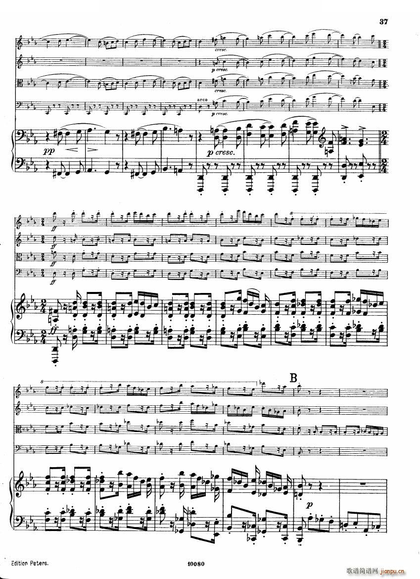 Brahms op 34 Piano Quintet f minor score 一(钢琴谱)36