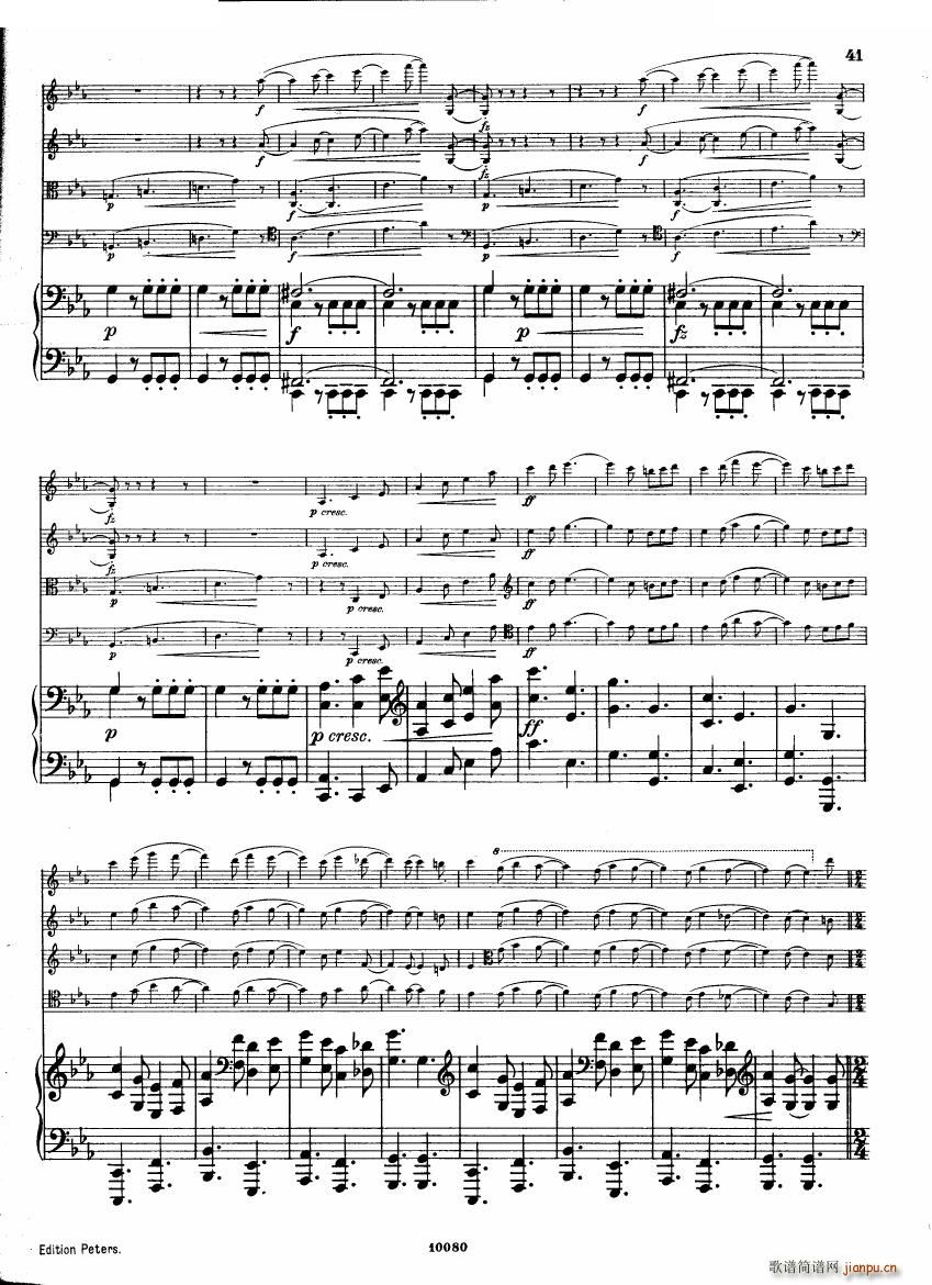 Brahms op 34 Piano Quintet f minor score 一(钢琴谱)40