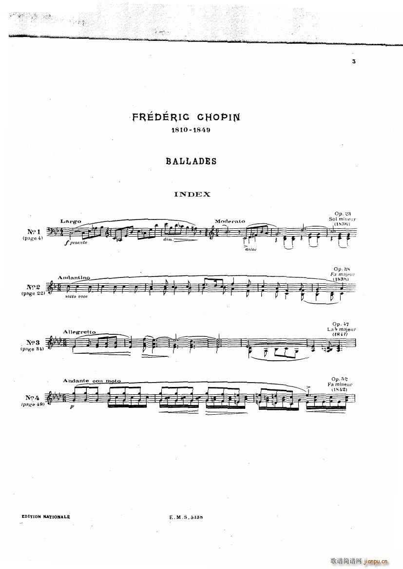 Chopin Cortot 4 Ballades(钢琴谱)3
