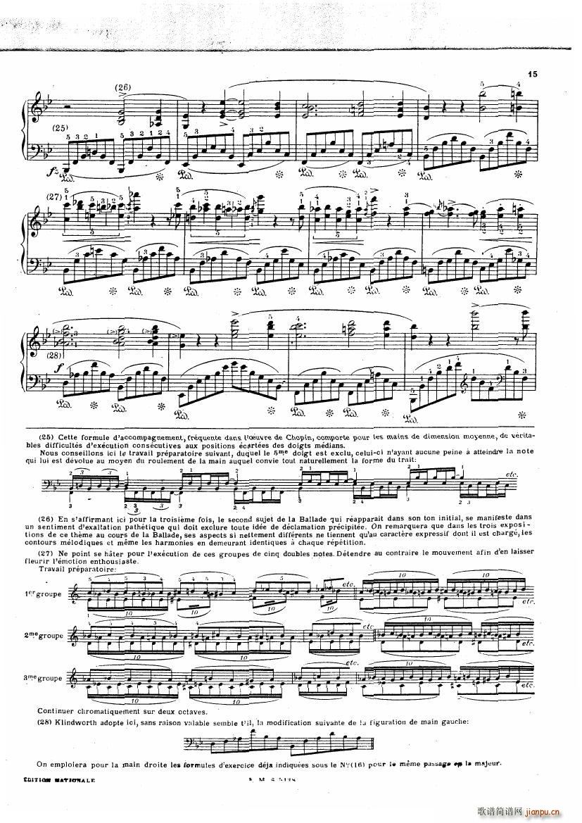 Chopin Cortot 4 Ballades(钢琴谱)15