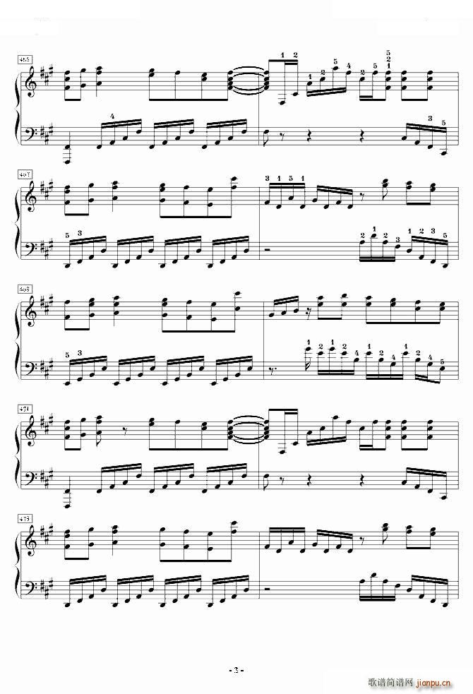 狂気の飛翔幻想響 Part 6 指法版(钢琴谱)3