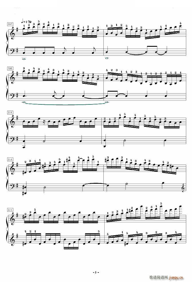 狂気の飛翔幻想響 Part 6 指法版(钢琴谱)6