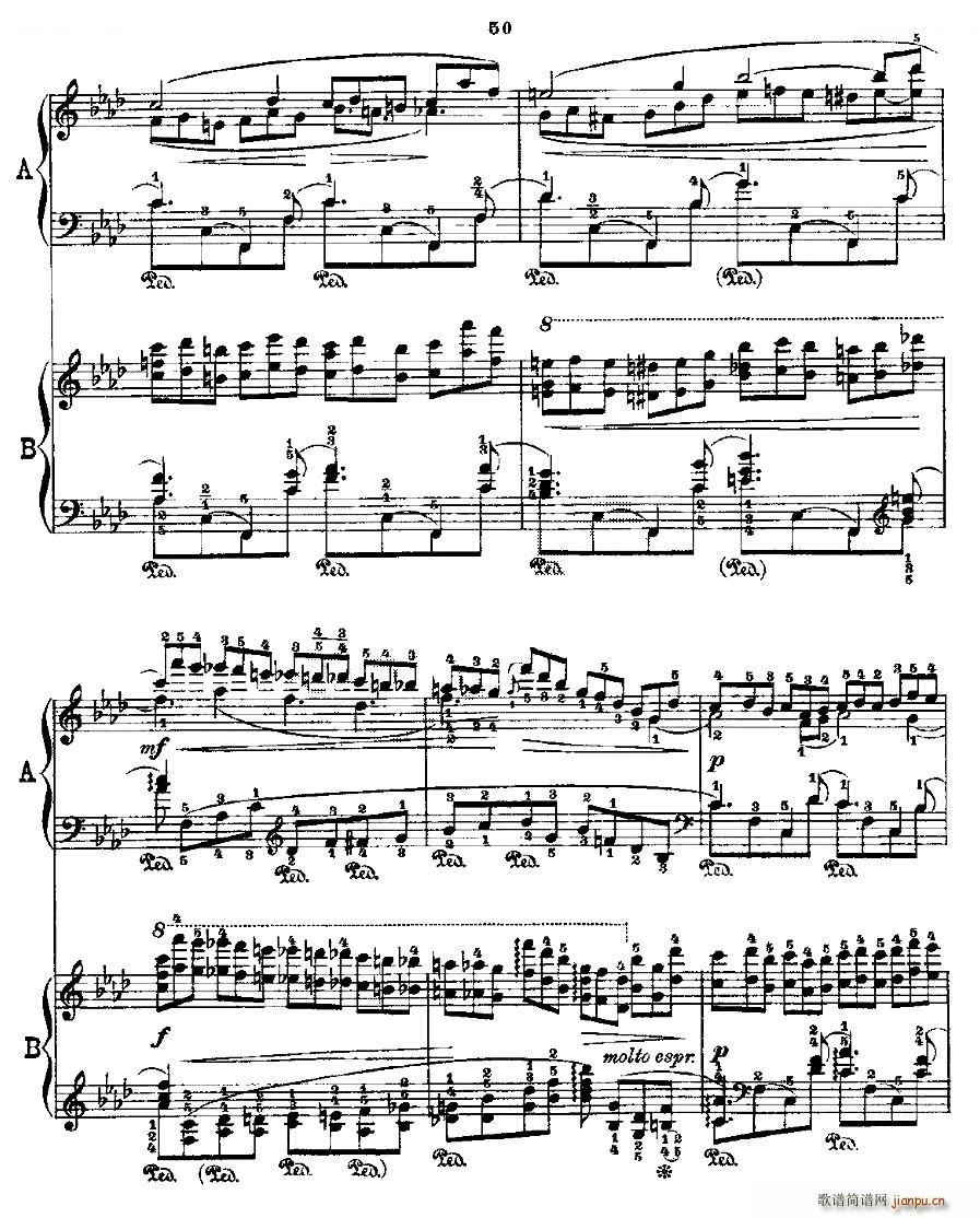 肖邦 练习曲 Fr Chopin Op 25 No2 3(钢琴谱)12