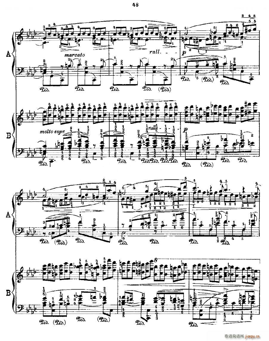 肖邦 练习曲 Fr Chopin Op 25 No2 3(钢琴谱)10