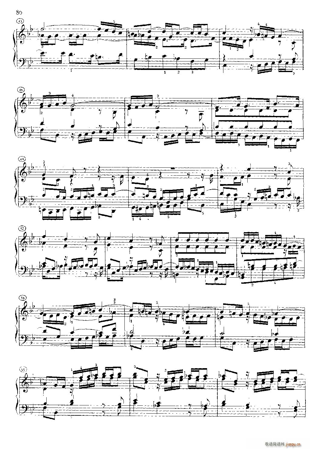 平均律钢琴曲集 赋格 四部曲(钢琴谱)3