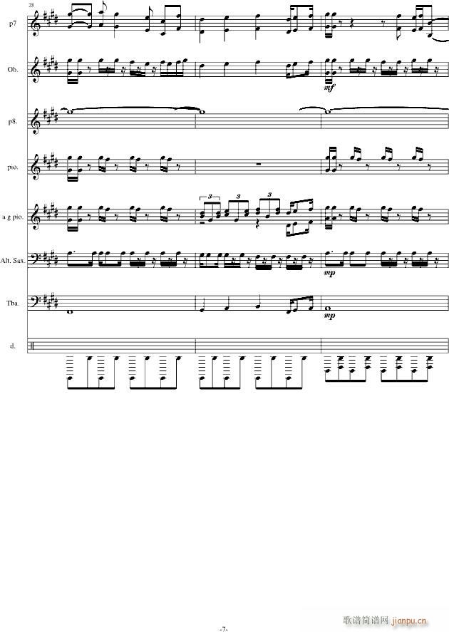 hold you still 合金弹头1 改编版(钢琴谱)7