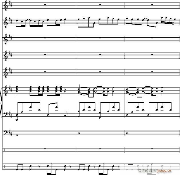 蓝色的忧伤(钢琴谱)6