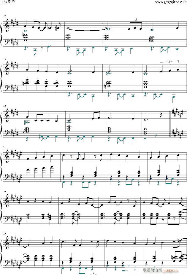 白い雪のプリンセスは piano(钢琴谱)3