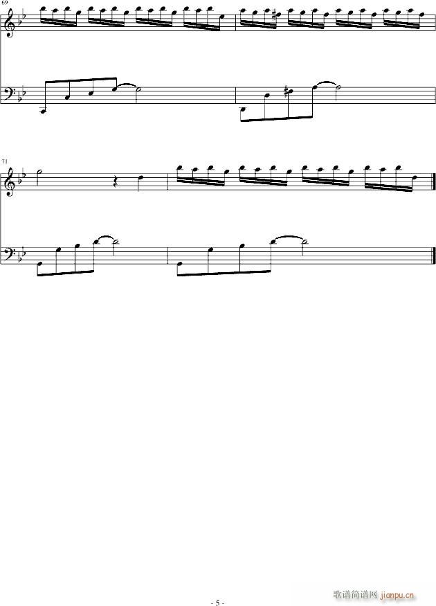 几许往事(钢琴谱)5