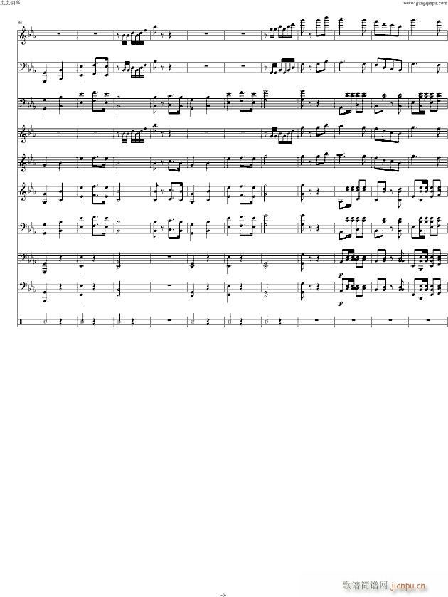 运动员进行曲 完美版(钢琴谱)6