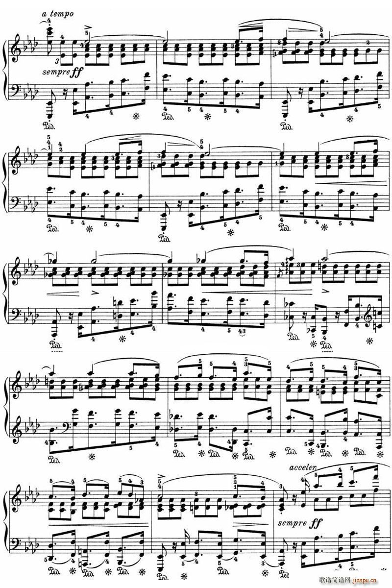 降A大调幻想波兰舞曲Op61 11 18页(钢琴谱)7