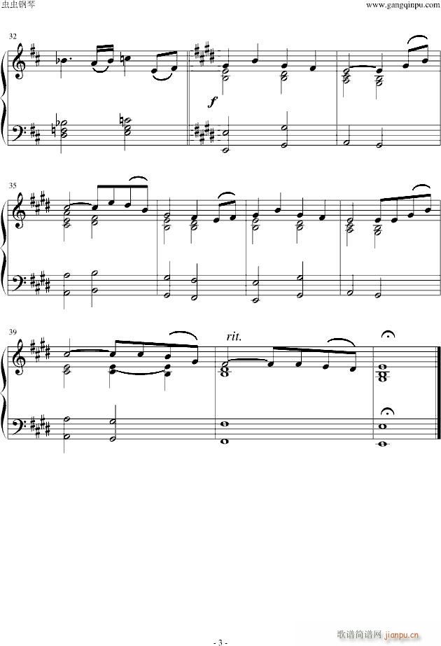 主题曲 In Dreams(钢琴谱)3